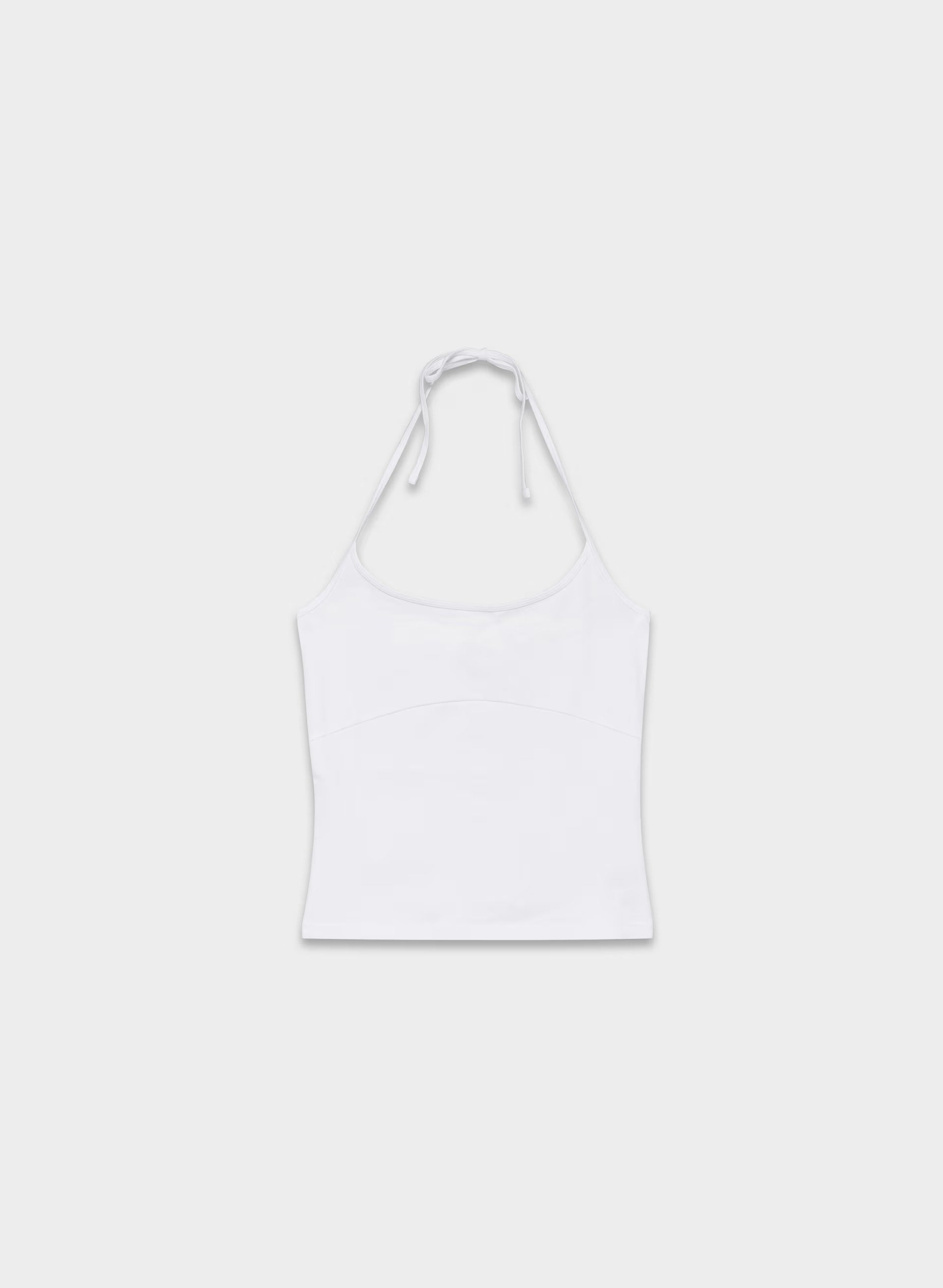 HomeStretch™ Smooth Deejay Halter Top - WHITE
