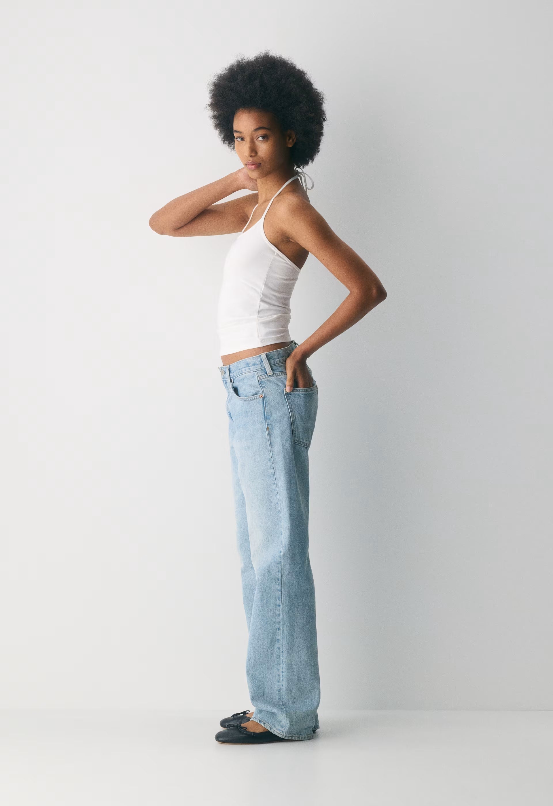 HomeStretch™ Smooth Deejay Halter Top - WHITE