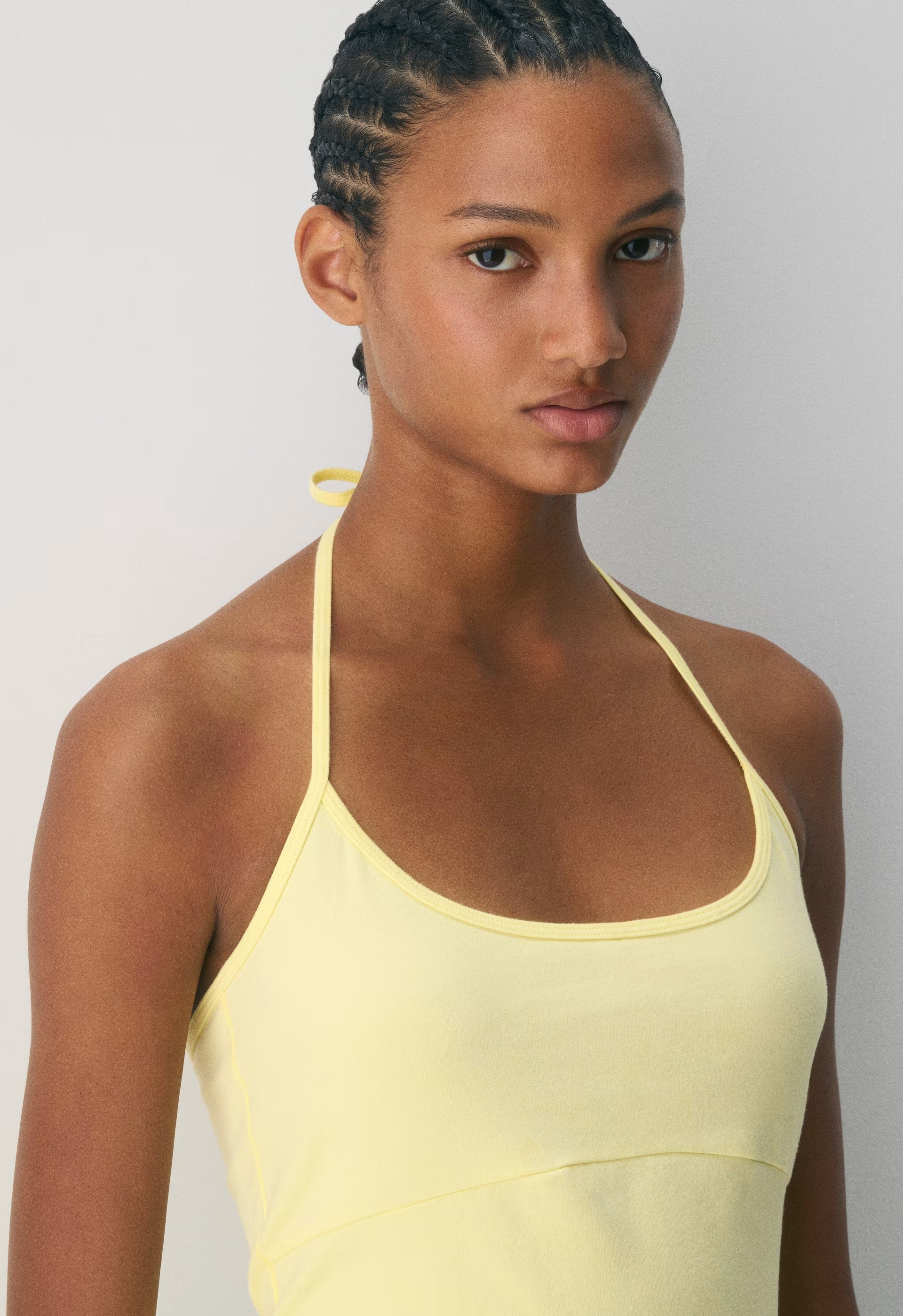 HomeStretch™ Smooth Deejay Halter Top - LEMONADE