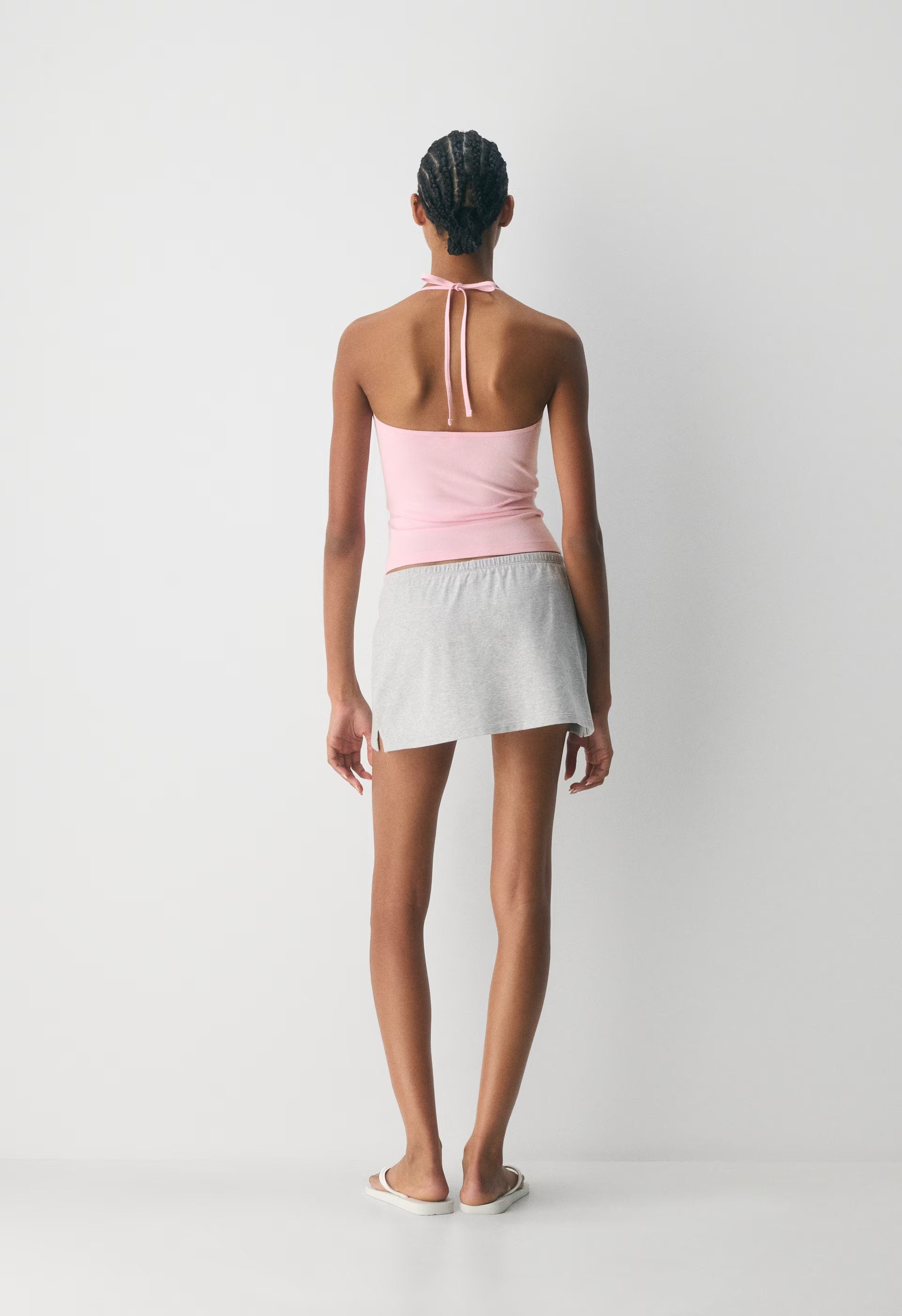 HomeStretch™ Smooth Deejay Halter Top - MILKSHAKE PINK