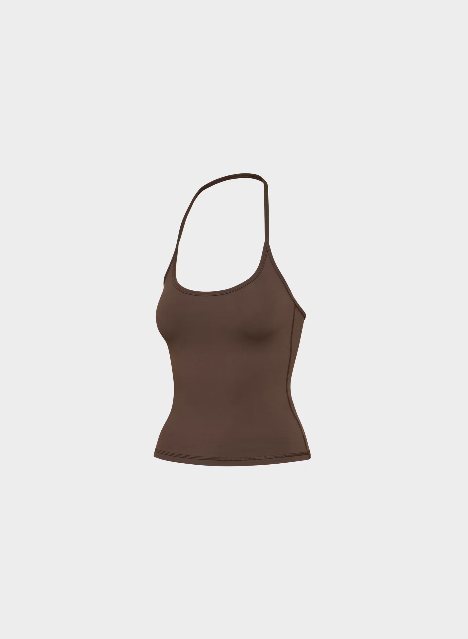 LIFE Essential Cami Halter Top - RICH MOCHA BROWN