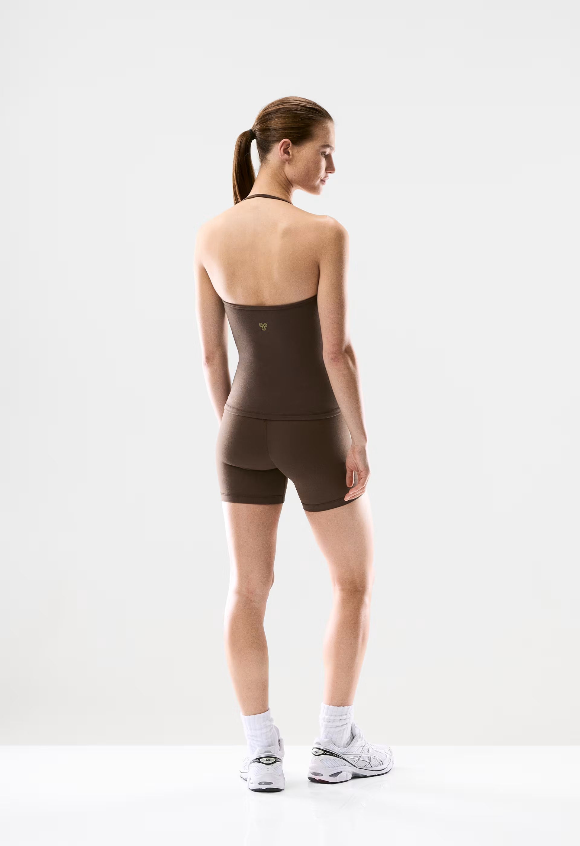 LIFE Essential Cami Halter Top - RICH MOCHA BROWN