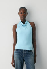 Smooth Matter™ Tower Halter Top - PANORAMA BLUE
