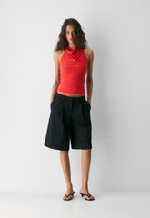 Smooth Matter™ Tower Halter Top - CHERRYBOMB RED