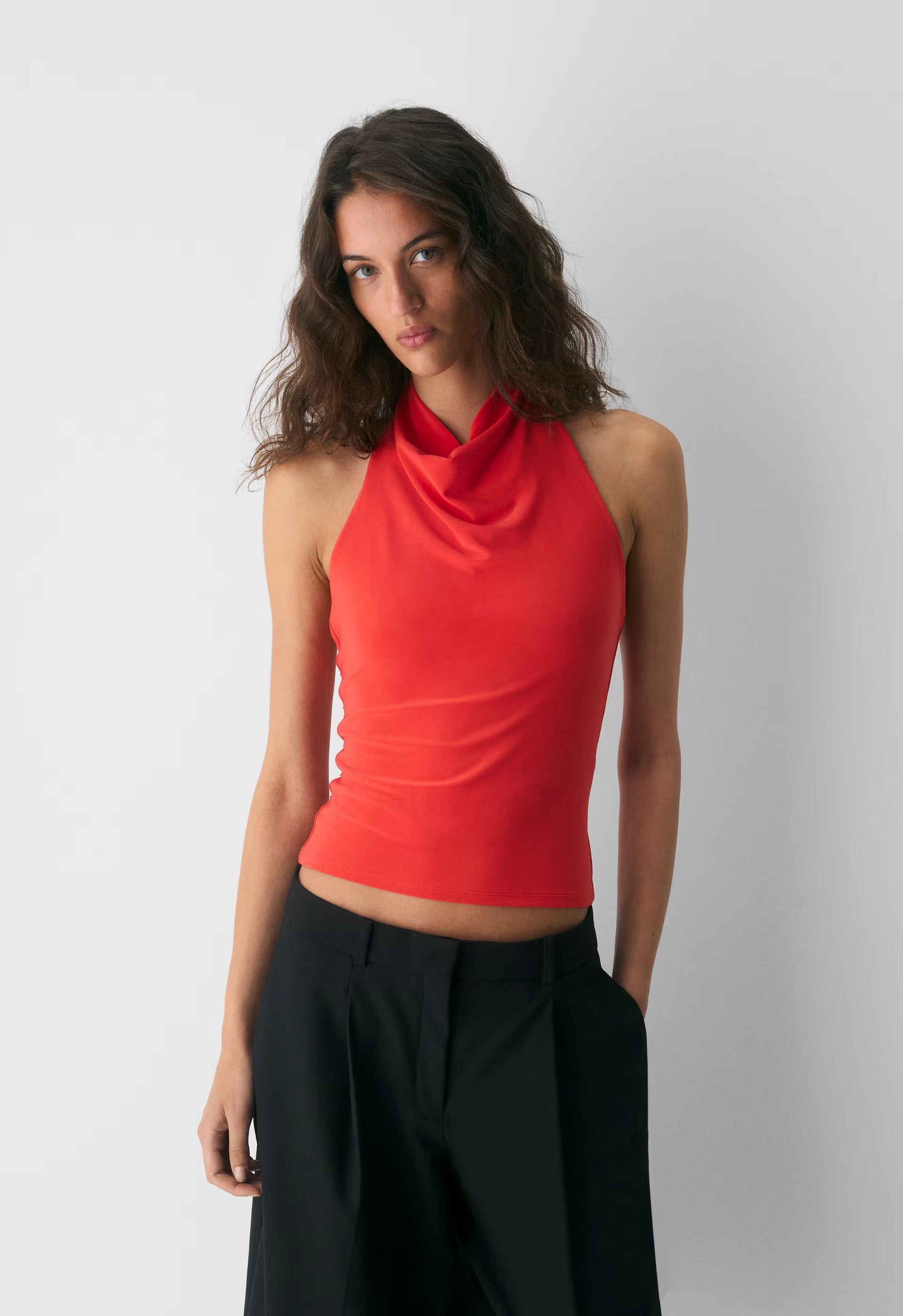 Smooth Matter™ Tower Halter Top - CHERRYBOMB RED