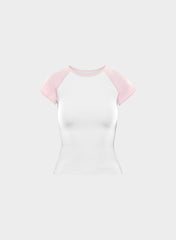 LIFE Plyo T-Shirt - BRIGHT WHT/ VILLA PINK