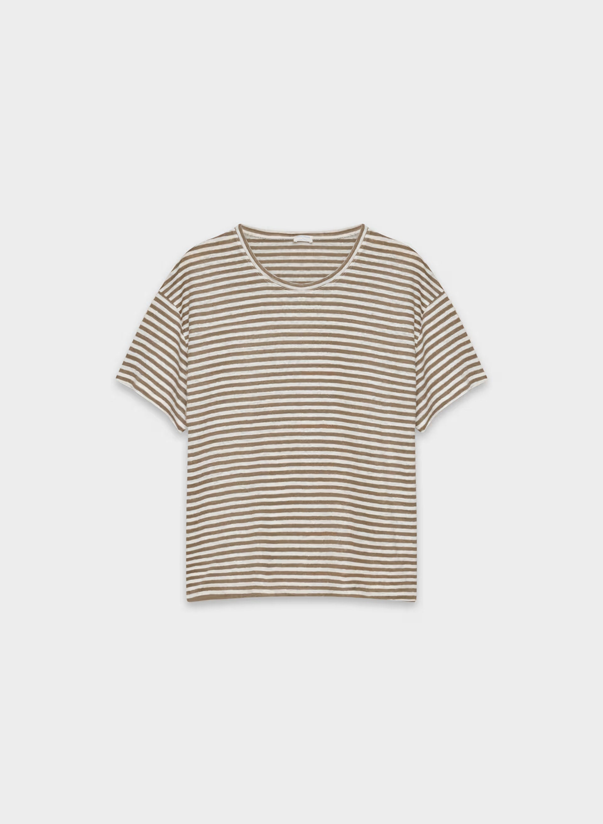 Loom Linen Quay T-Shirt - FOLIO BROWN /LT BIRCH