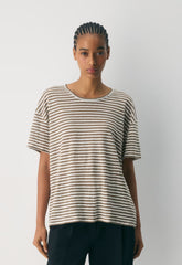 Loom Linen Quay T-Shirt - FOLIO BROWN /LT BIRCH