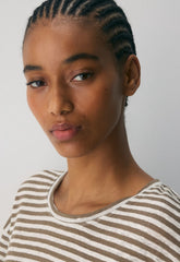 Loom Linen Quay T-Shirt - FOLIO BROWN /LT BIRCH