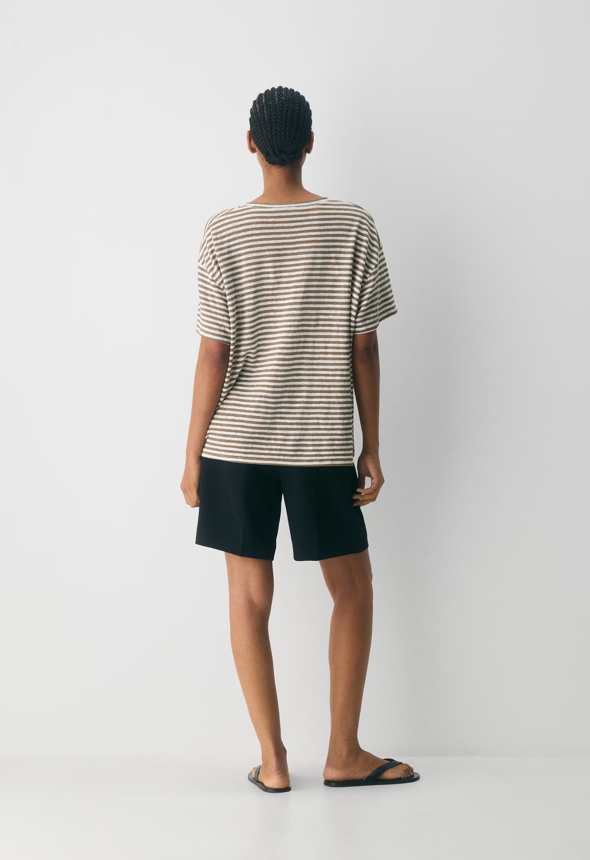 Loom Linen Quay T-Shirt - FOLIO BROWN /LT BIRCH
