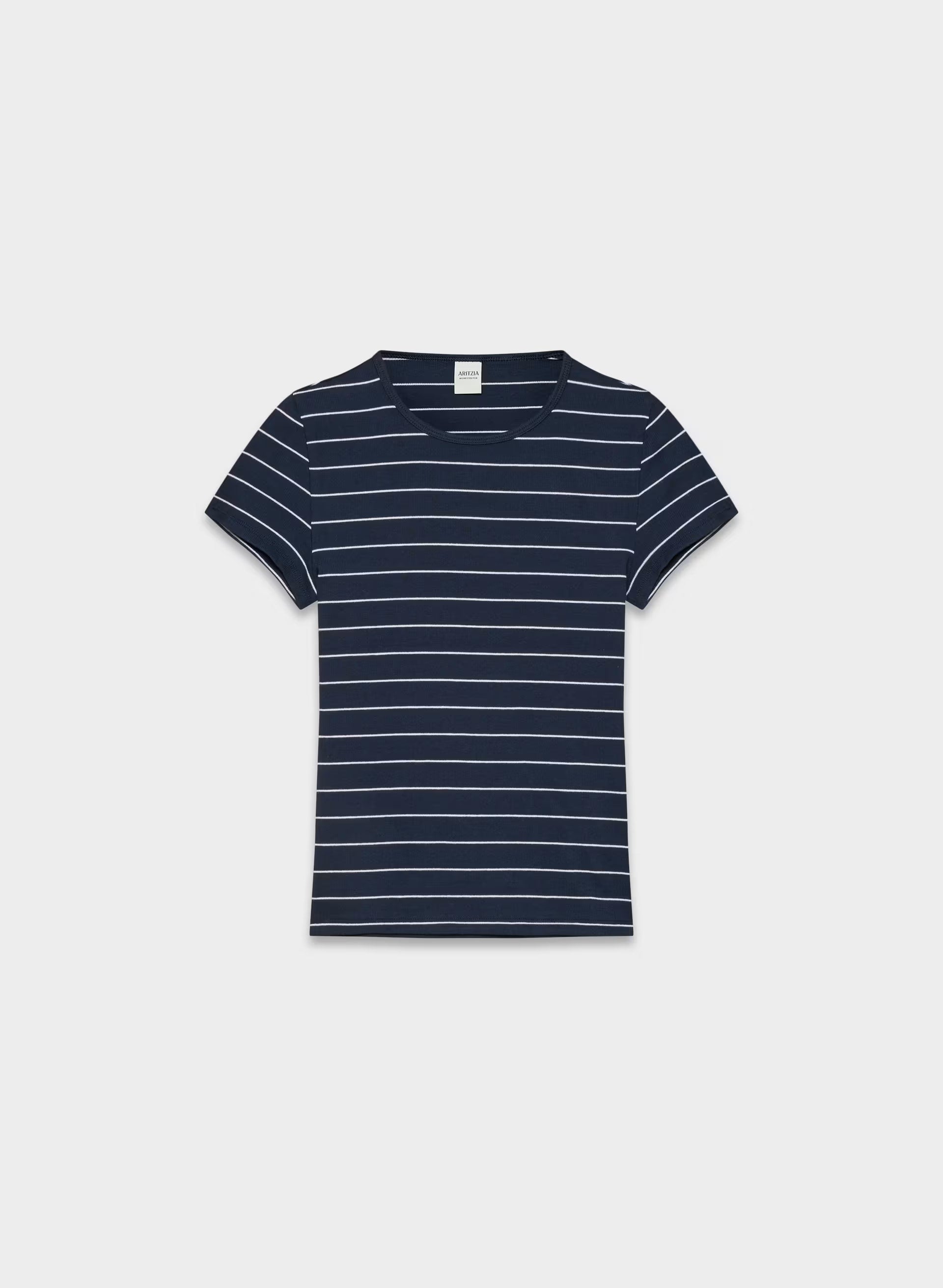 HomeStretch™ Rib Tune T-Shirt - ADMIRAL/WHITE