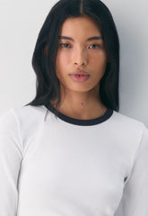 HomeStretch™ Rib Solo Longsleeve - WHITE/ ADMIRAL