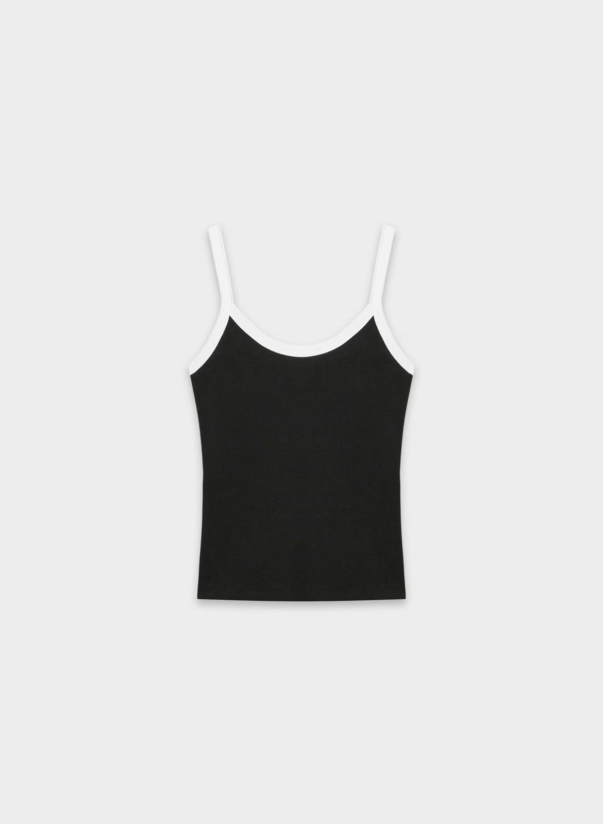 HomeStretch™ Rib Spectrum Cami Tank - BLACK/WHITE
