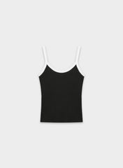 HomeStretch™ Rib Spectrum Cami Tank - BLACK/WHITE