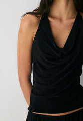 Smooth Matter™ Tableau Halter Top - BLACK