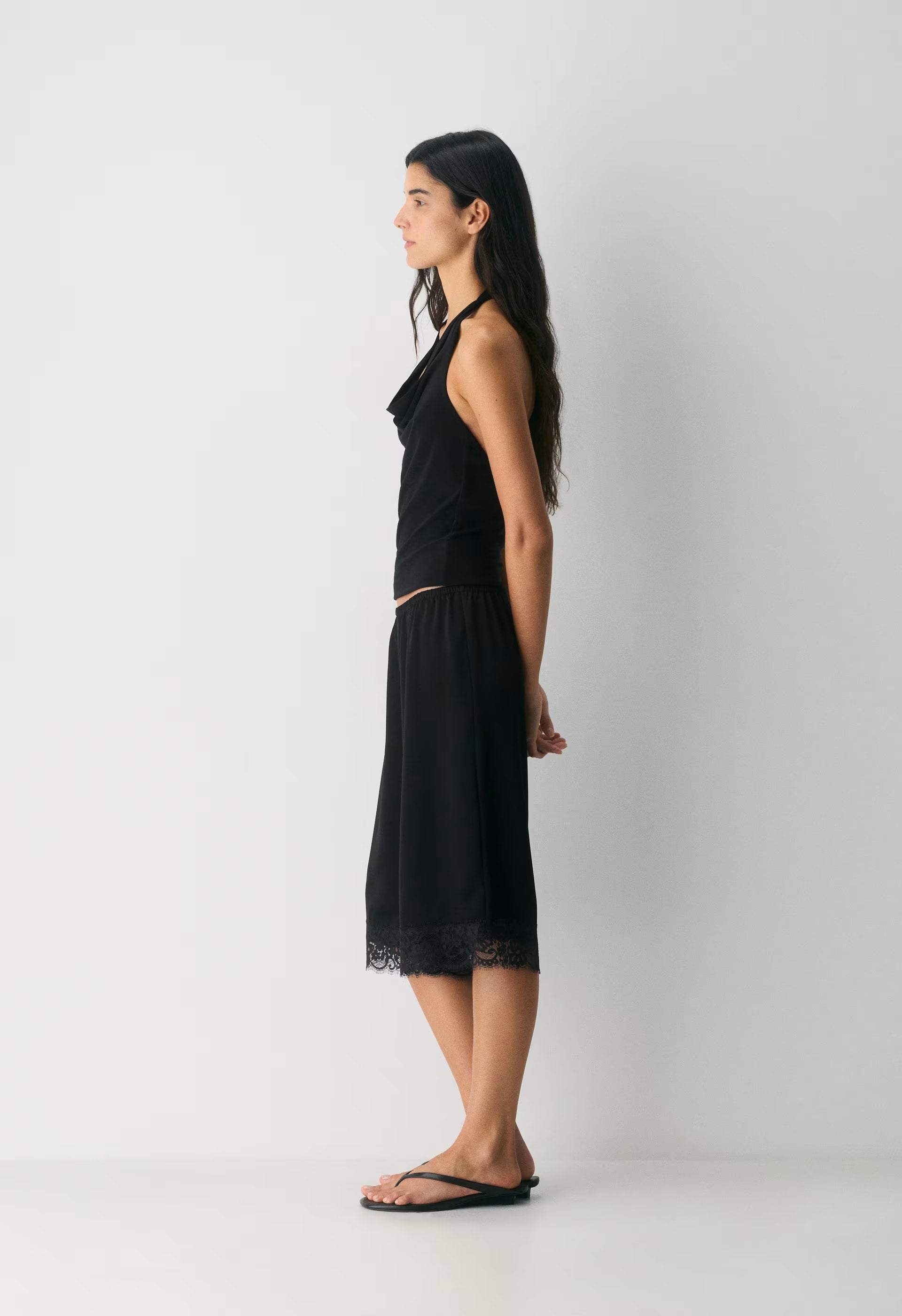 Smooth Matter™ Tableau Halter Top - BLACK