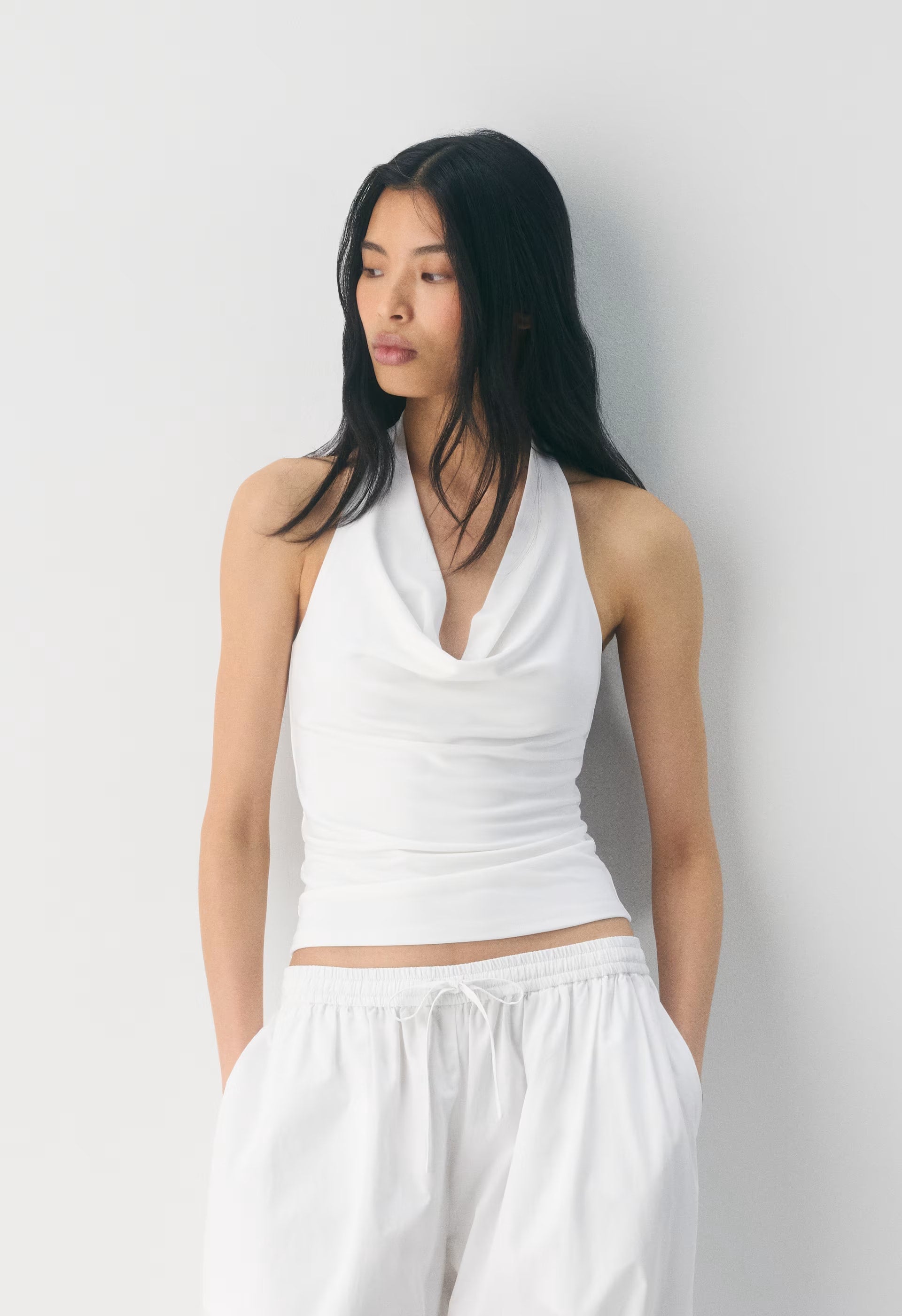 Smooth Matter™ Tableau Halter Top - WHITE