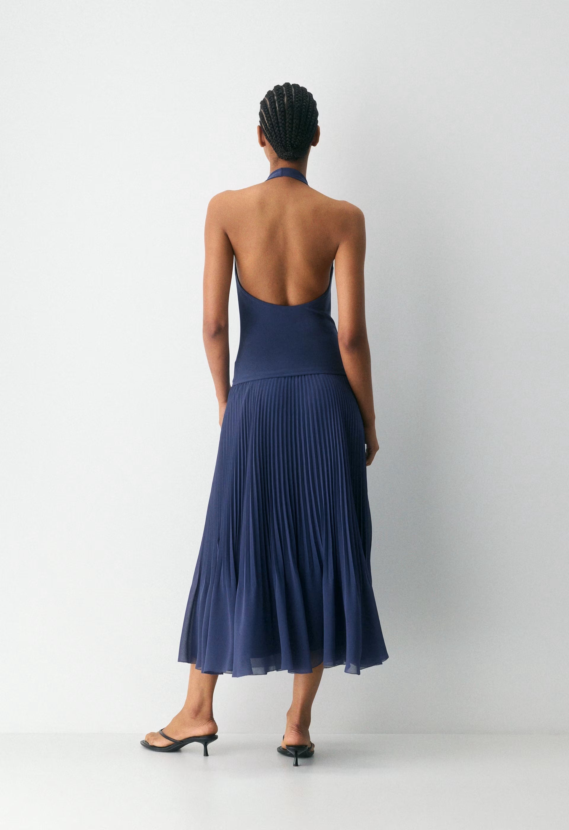Smooth Matter™ Tableau Halter Top - HARBOUR NAVY