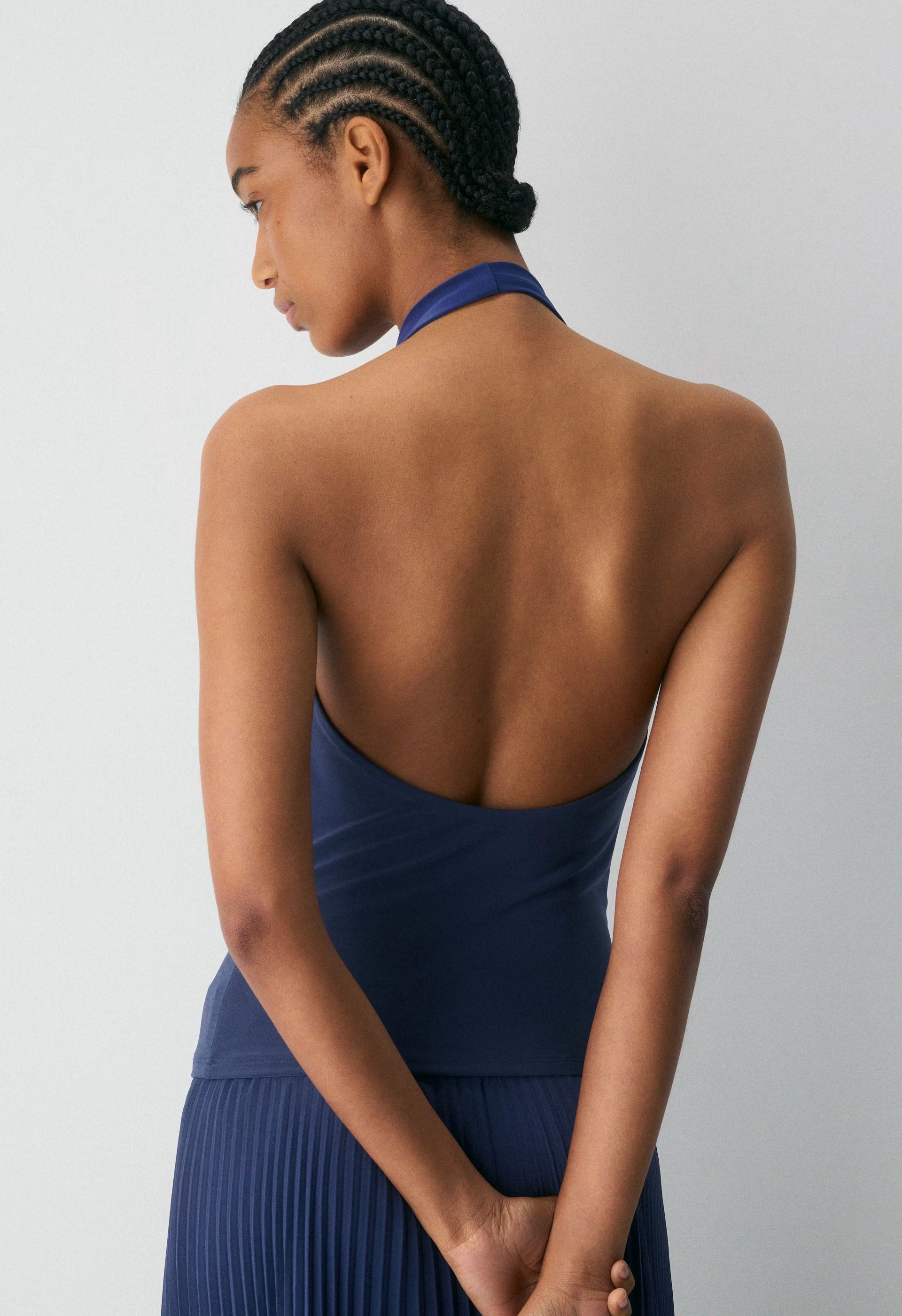 Smooth Matter™ Tableau Halter Top - HARBOUR NAVY