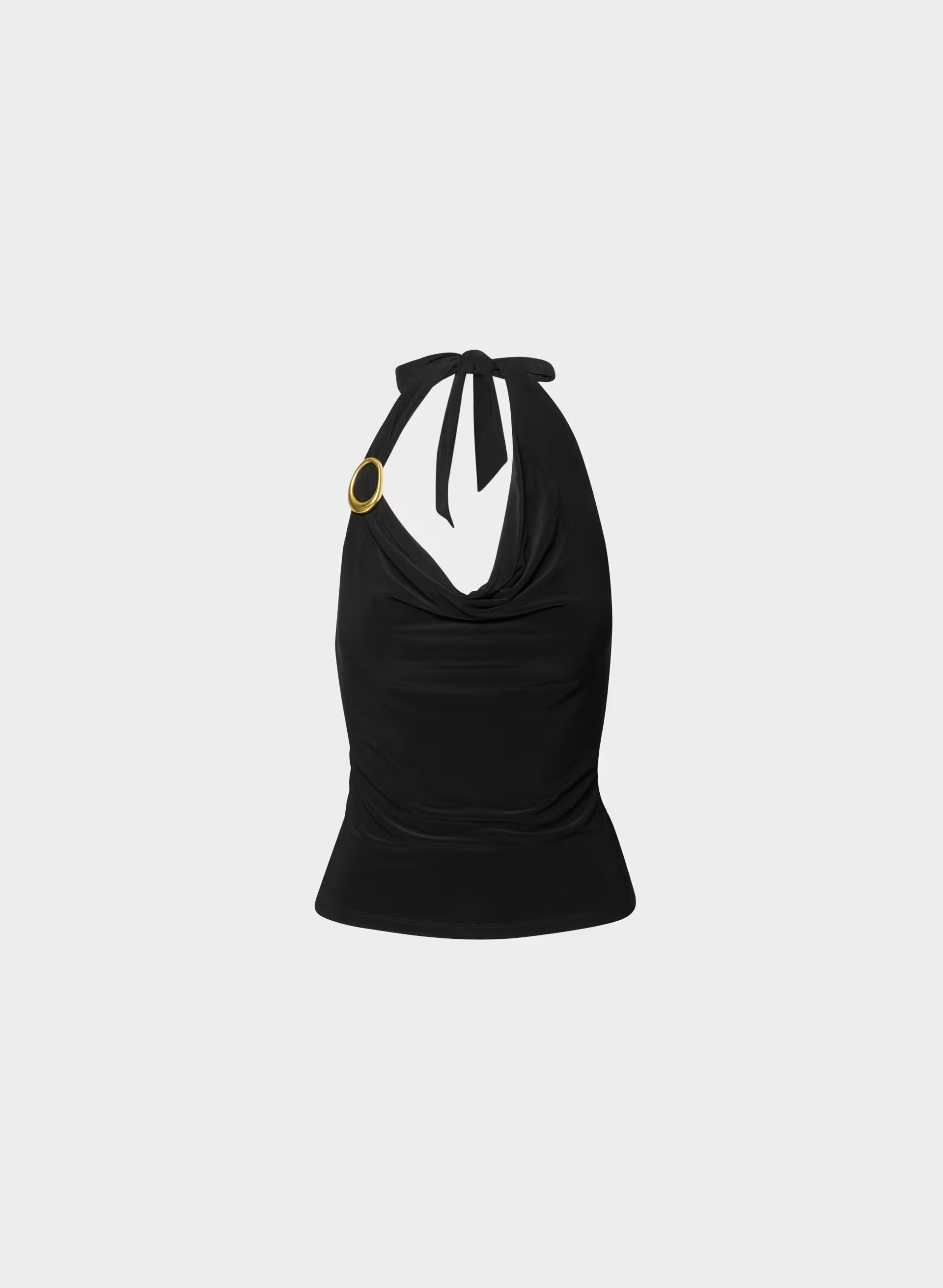 Smooth Matter™ Decanter Halter Top - BLACK/GOLD