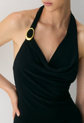 Smooth Matter™ Decanter Halter Top - BLACK/GOLD