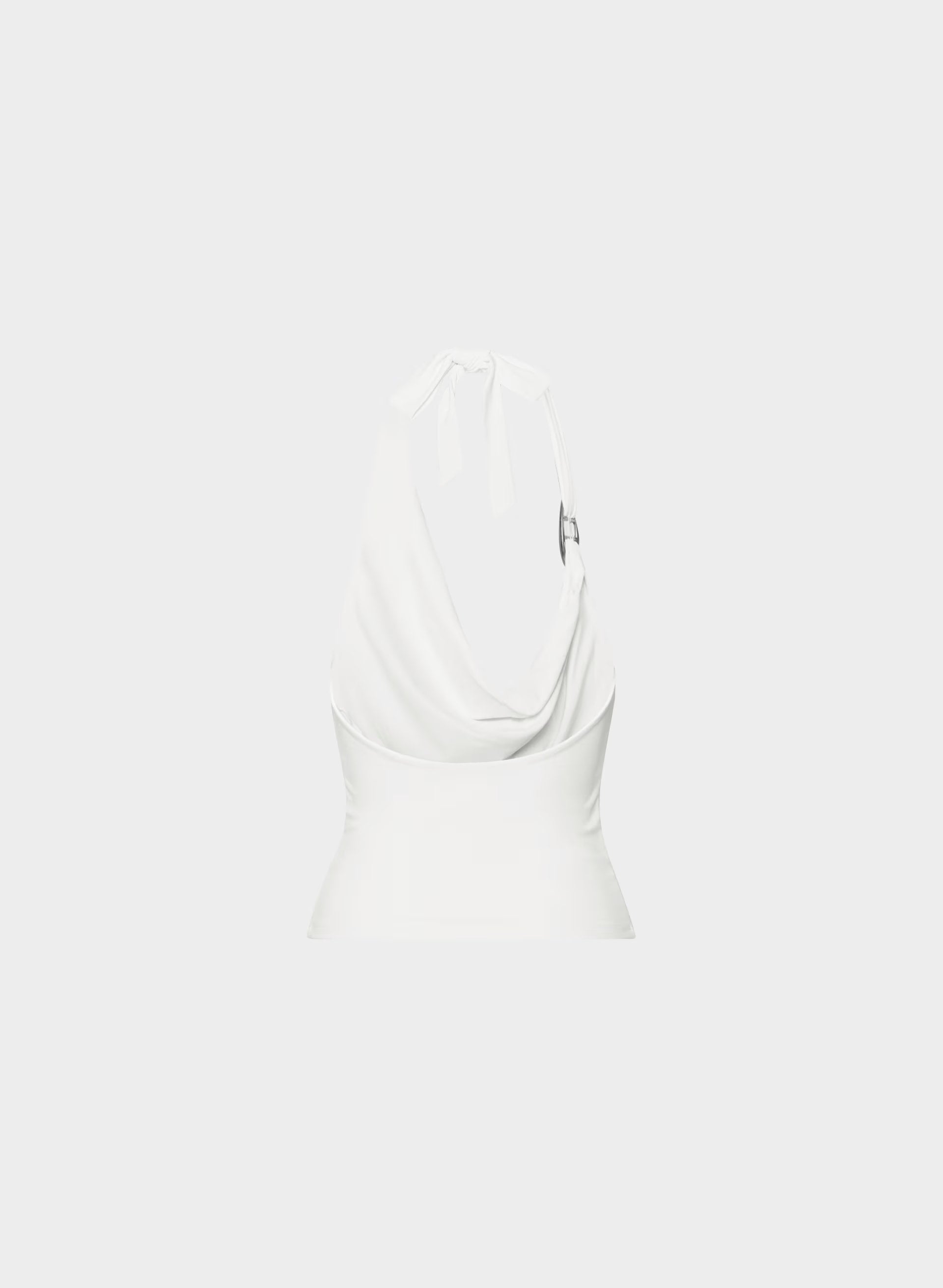 Smooth Matter™ Decanter Halter Top - WHITE/SILVER
