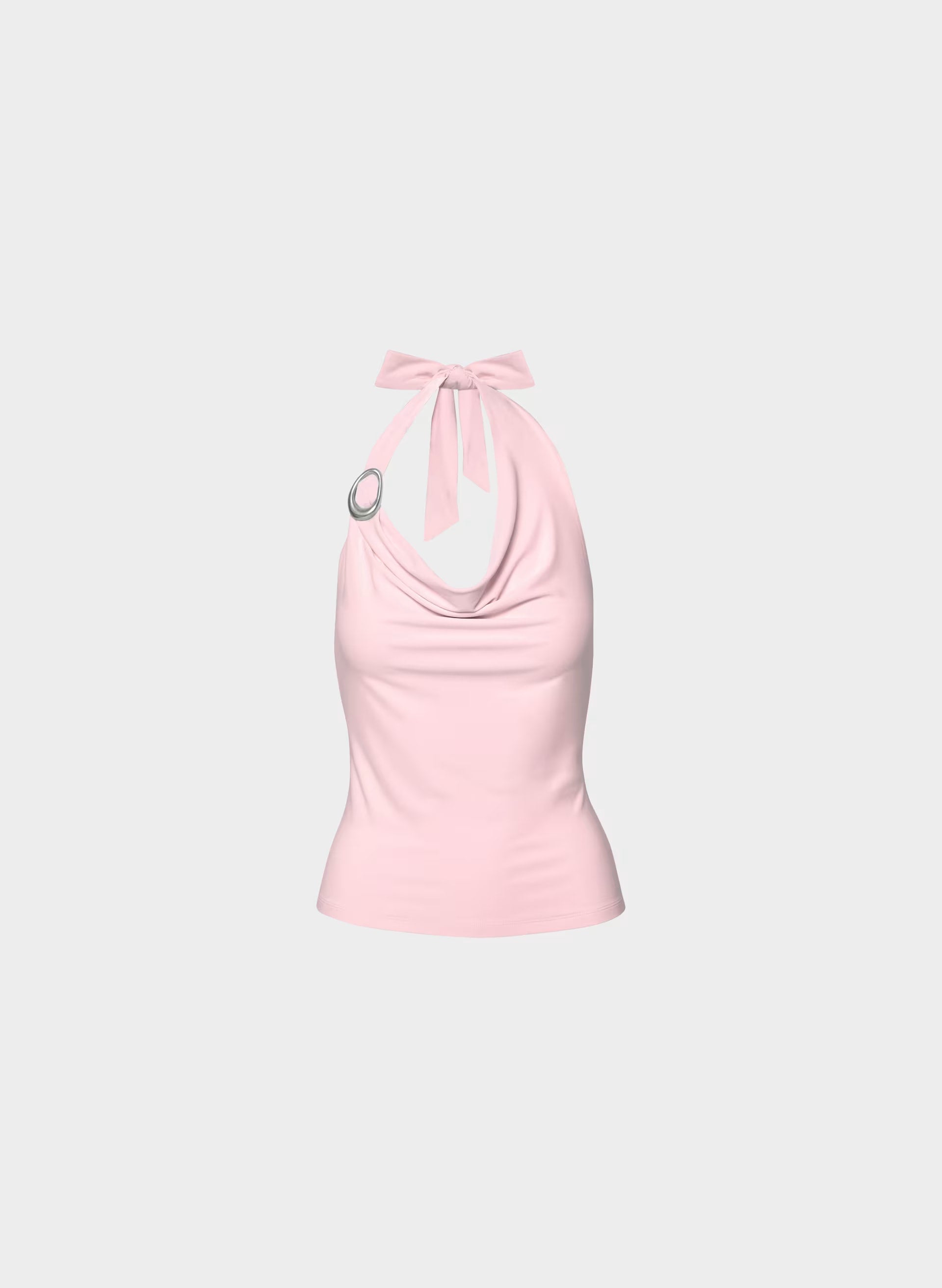 Smooth Matter™ Decanter Halter Top - MILKSHAKE PINK/SILVER