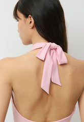 Smooth Matter™ Decanter Halter Top - MILKSHAKE PINK/SILVER