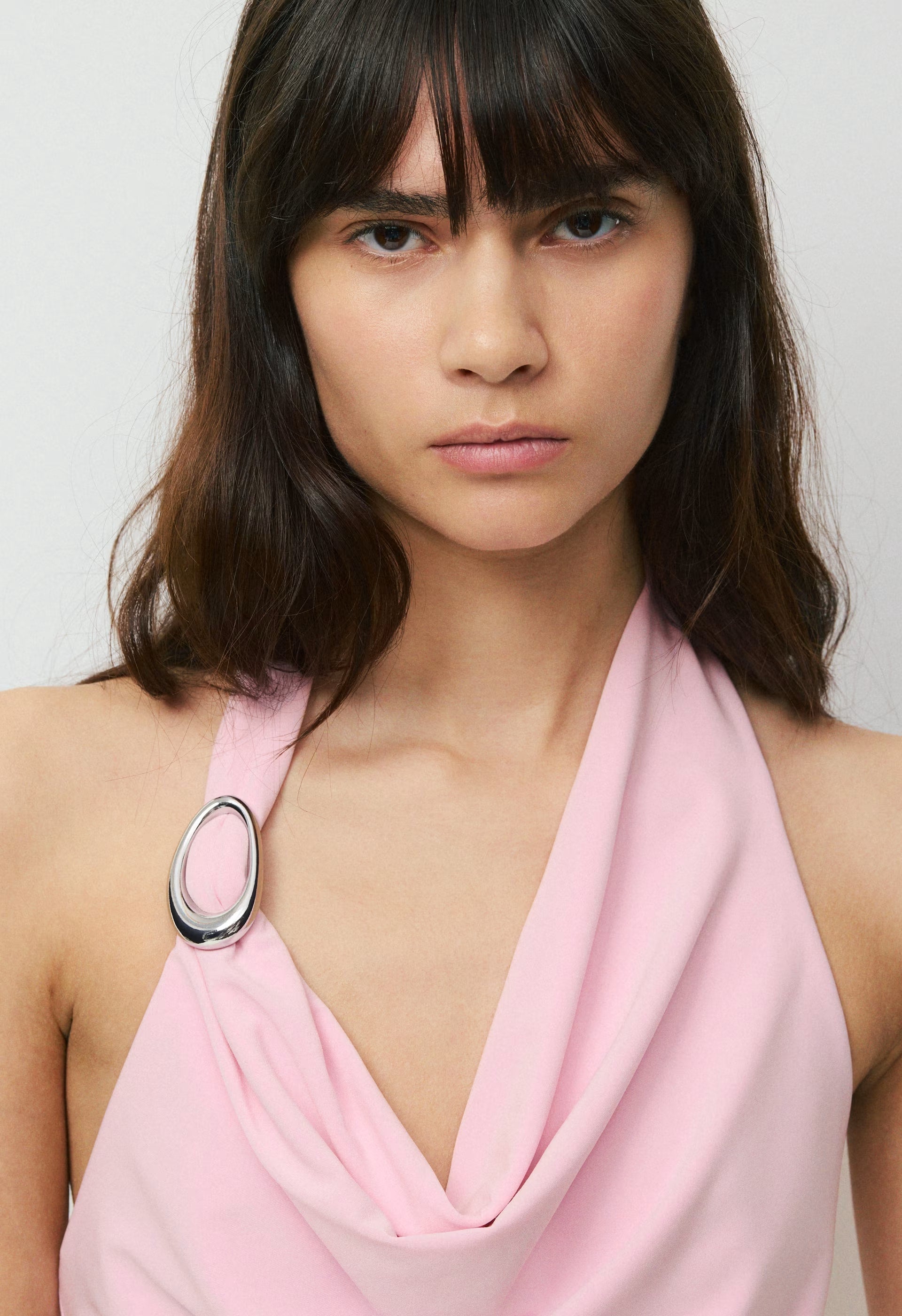 Smooth Matter™ Decanter Halter Top - MILKSHAKE PINK/SILVER