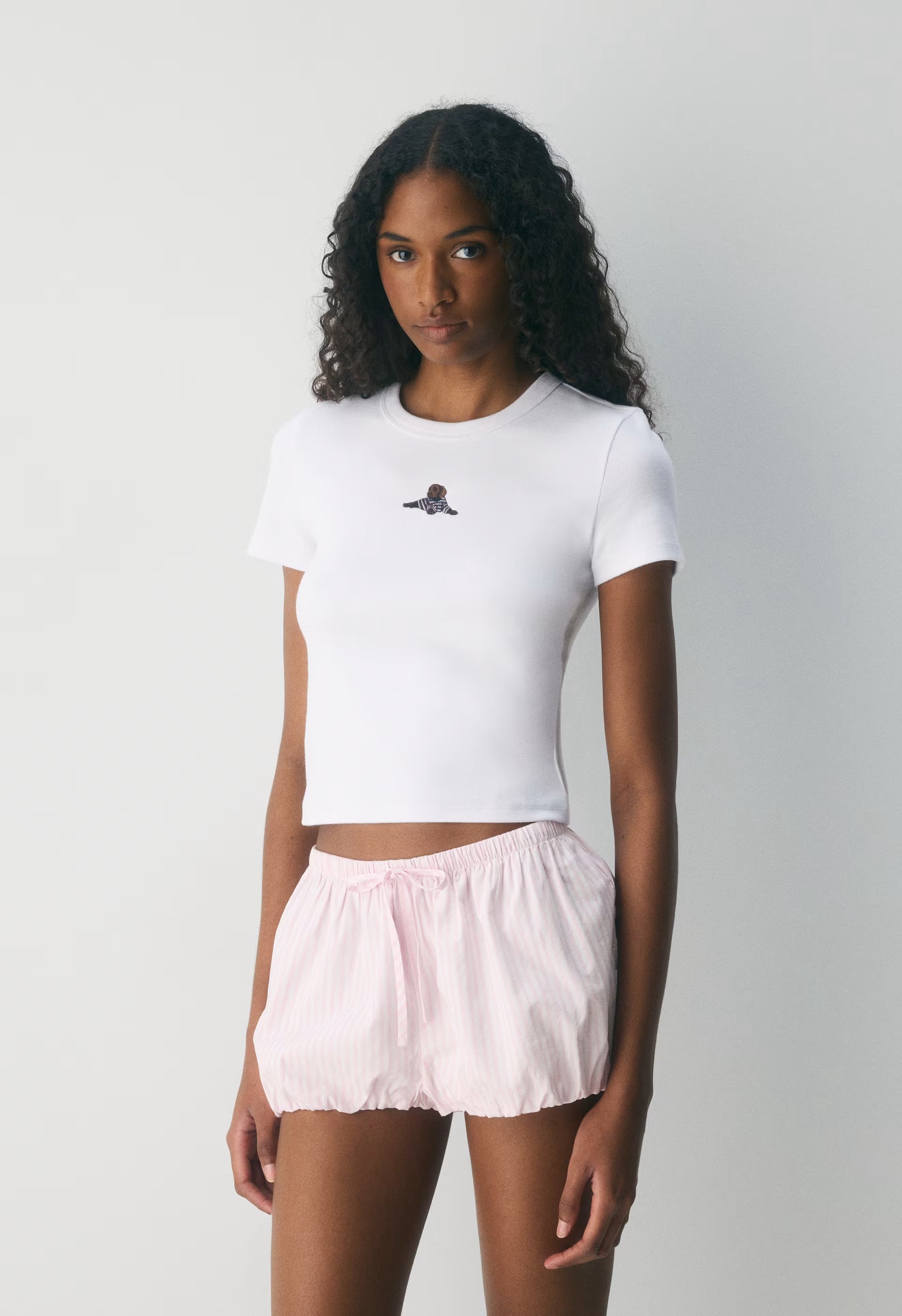 Little Ripple Icon T-Shirt - BRGHT WHTE/BEANIE
