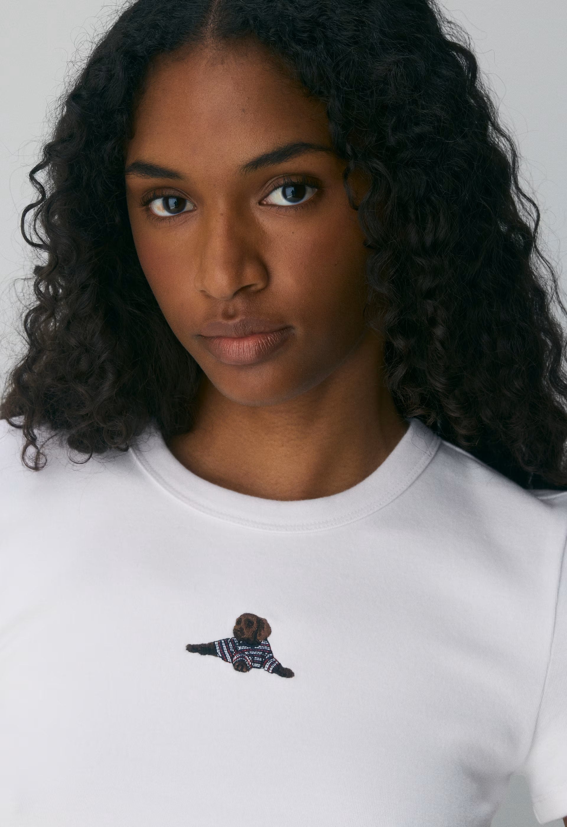 Little Ripple Icon T-Shirt - BRGHT WHTE/BEANIE