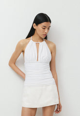 Smooth Matter™ Odeum Halter Top - WHITE