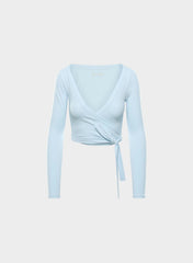 BUTTER Focal Wrap Longsleeve - VILLA BLUE