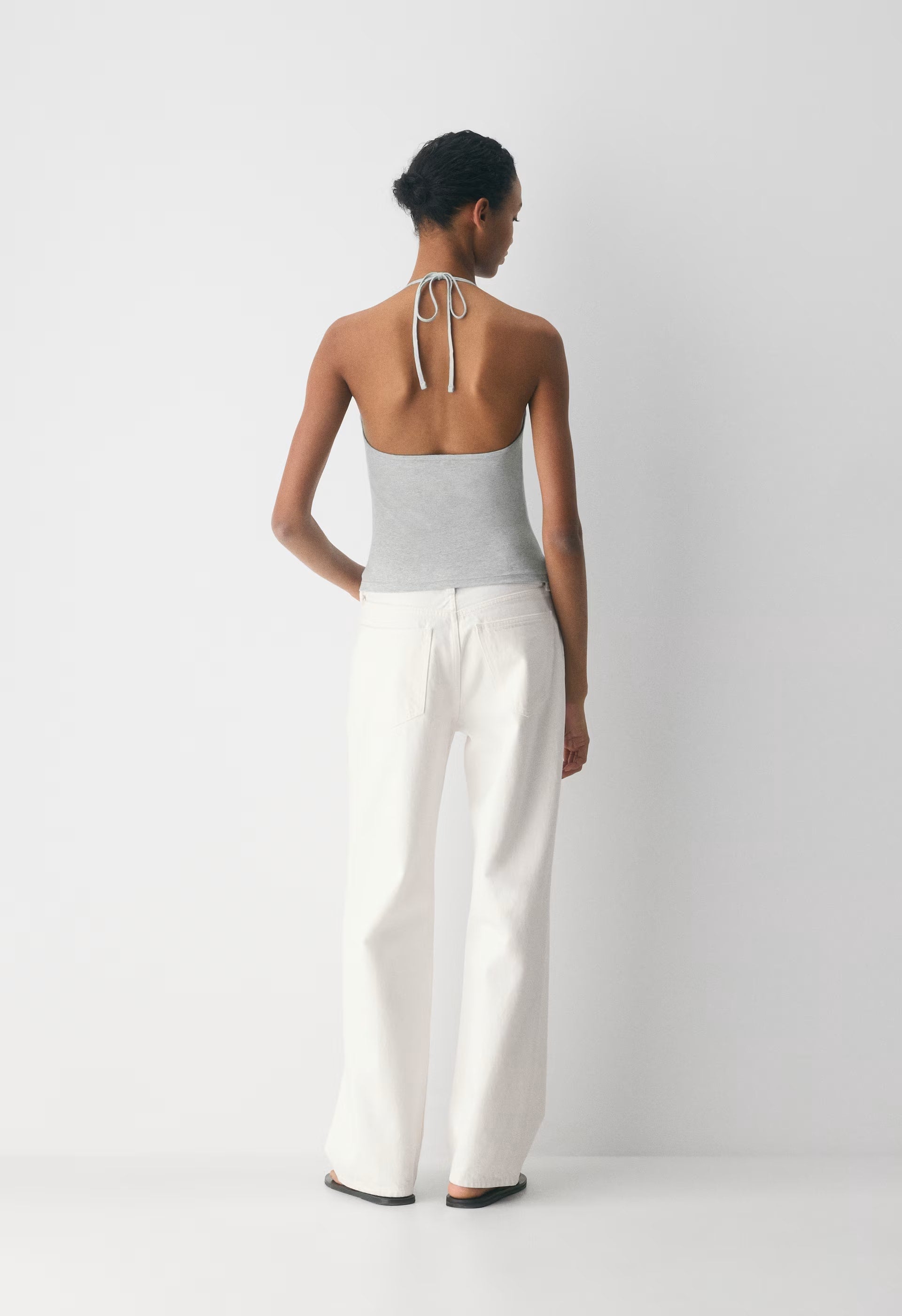 HomeStretch™ Smooth Slowjam Halter Top - WHITE