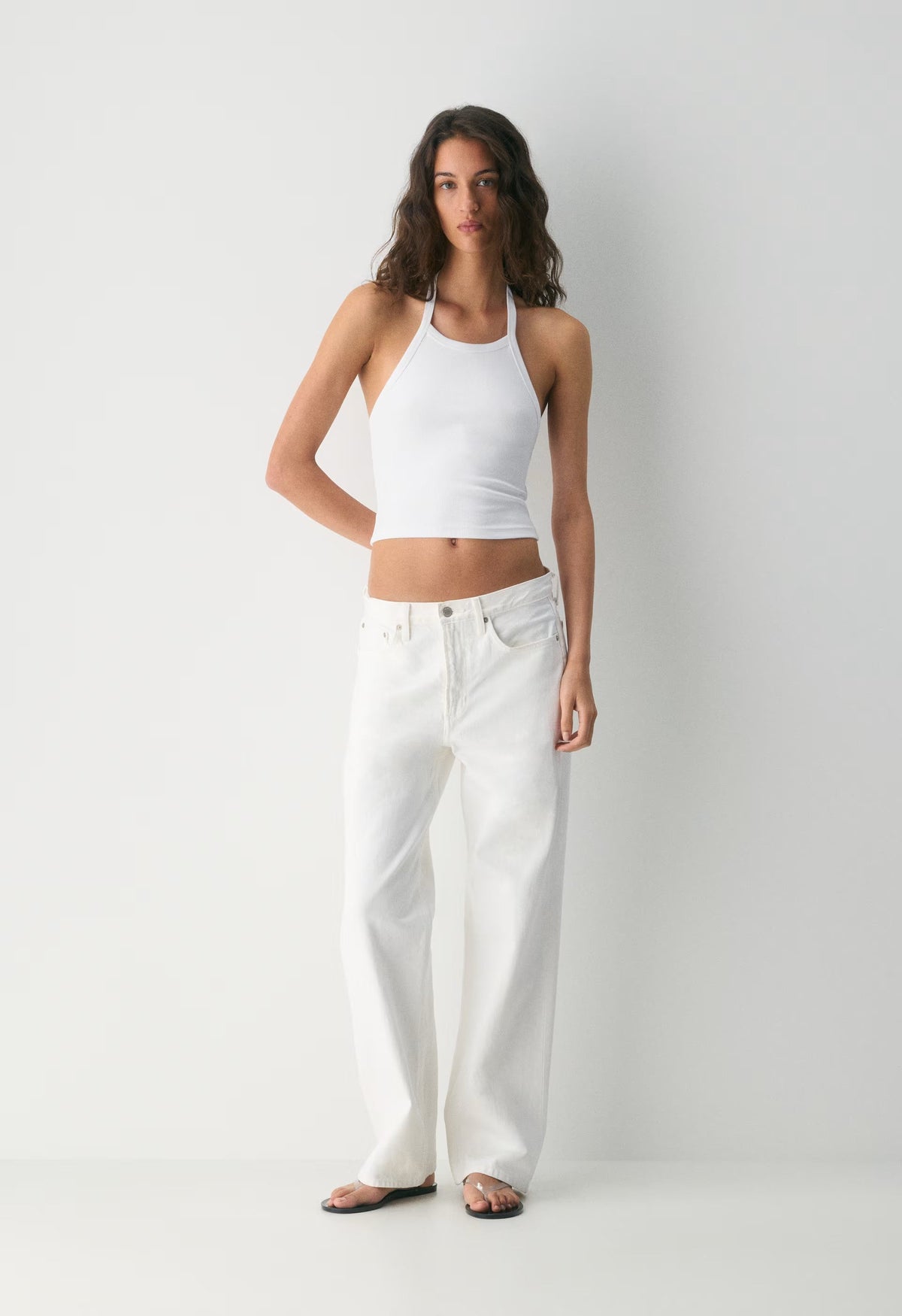 HomeStretch™ Rib Source Halter Tank - WHITE