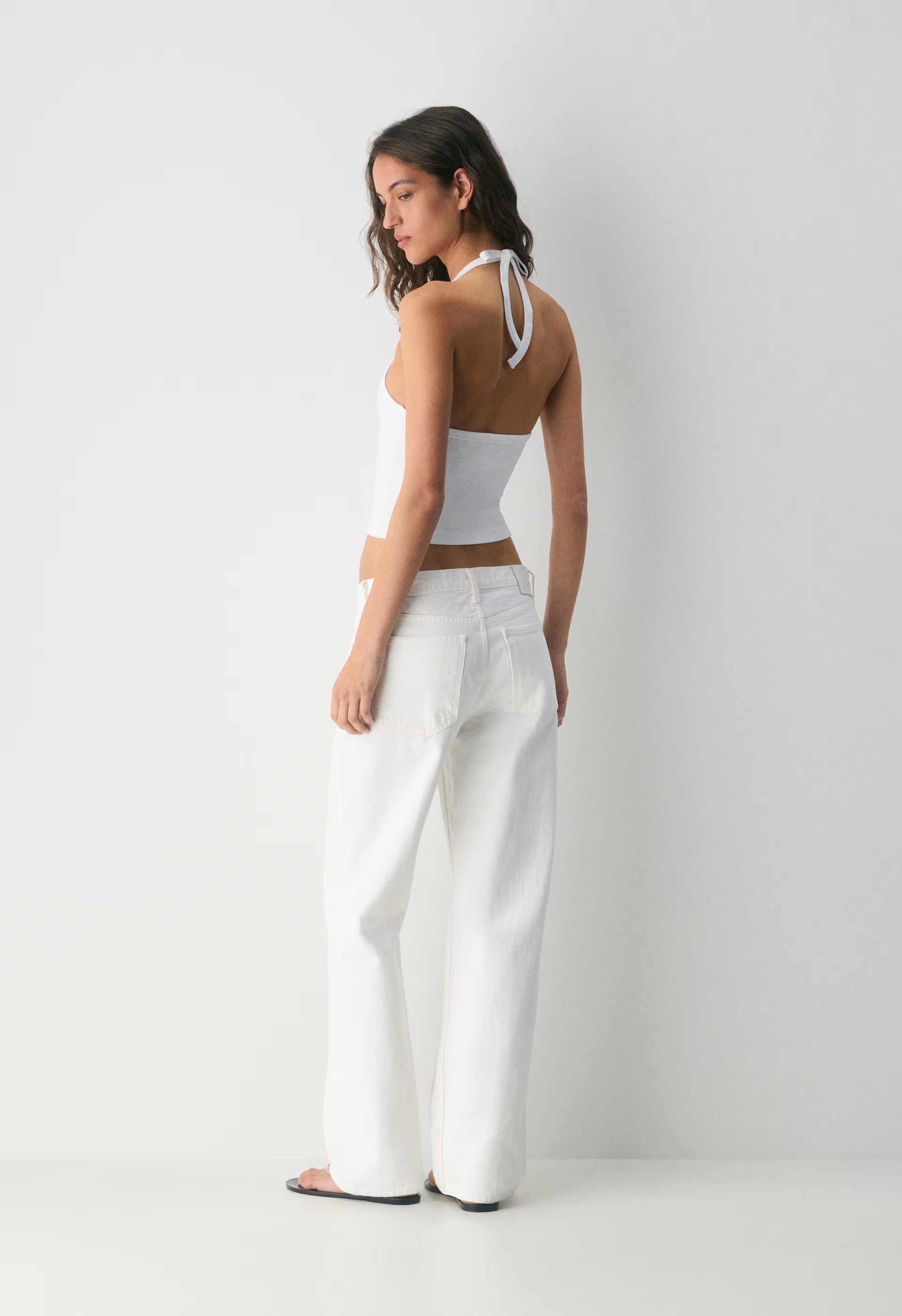 HomeStretch™ Rib Source Halter Tank - WHITE