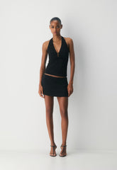 Smooth Matter™ Hatchway Halter Top - BLACK