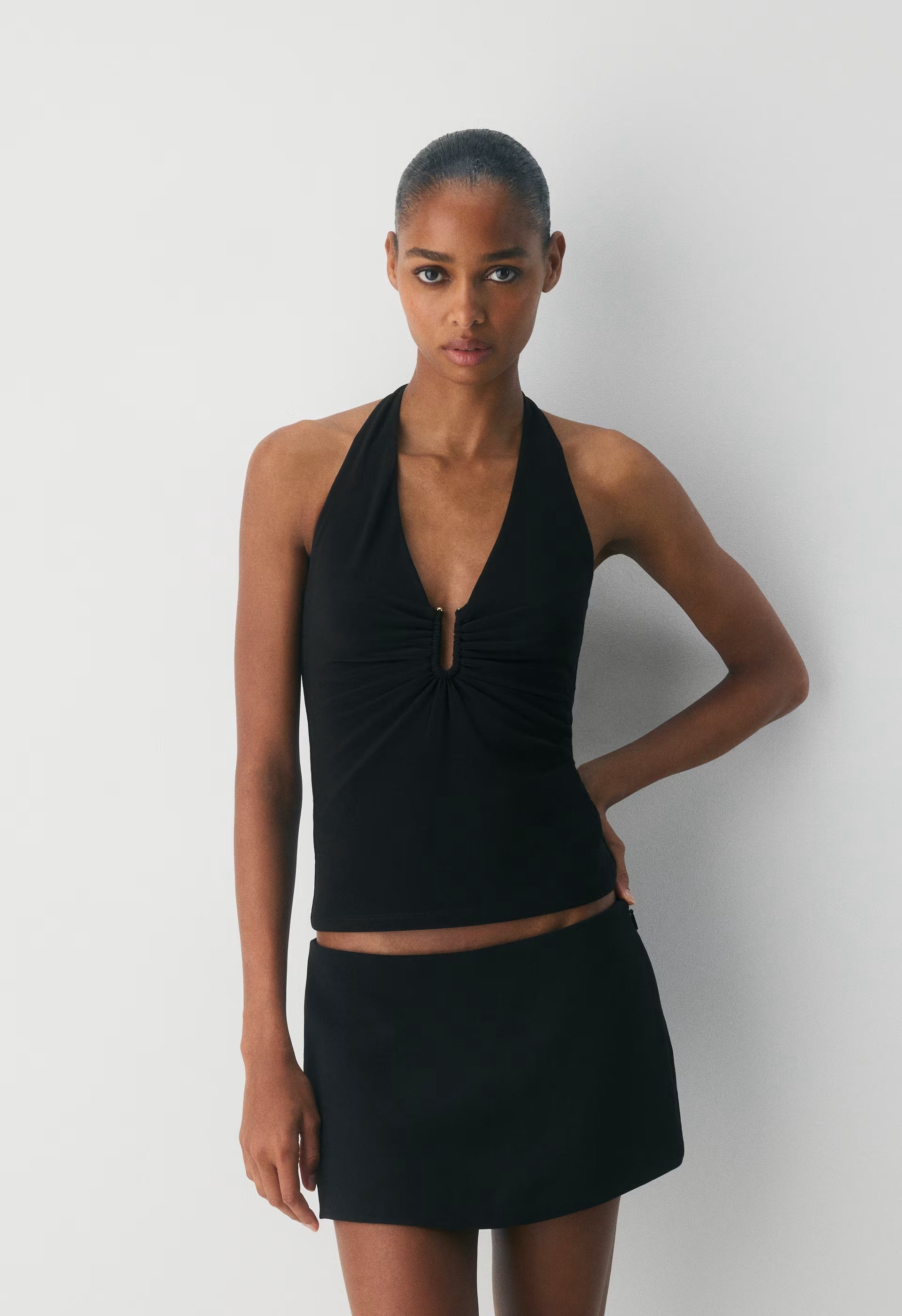 Smooth Matter™ Hatchway Halter Top - BLACK