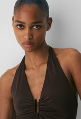 Smooth Matter™ Hatchway Halter Top - RICH MOCHA BROWN