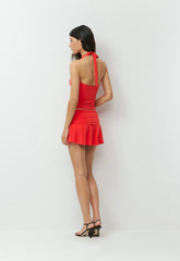 Smooth Matter™ Hatchway Halter Top - CHERRYBOMB RED