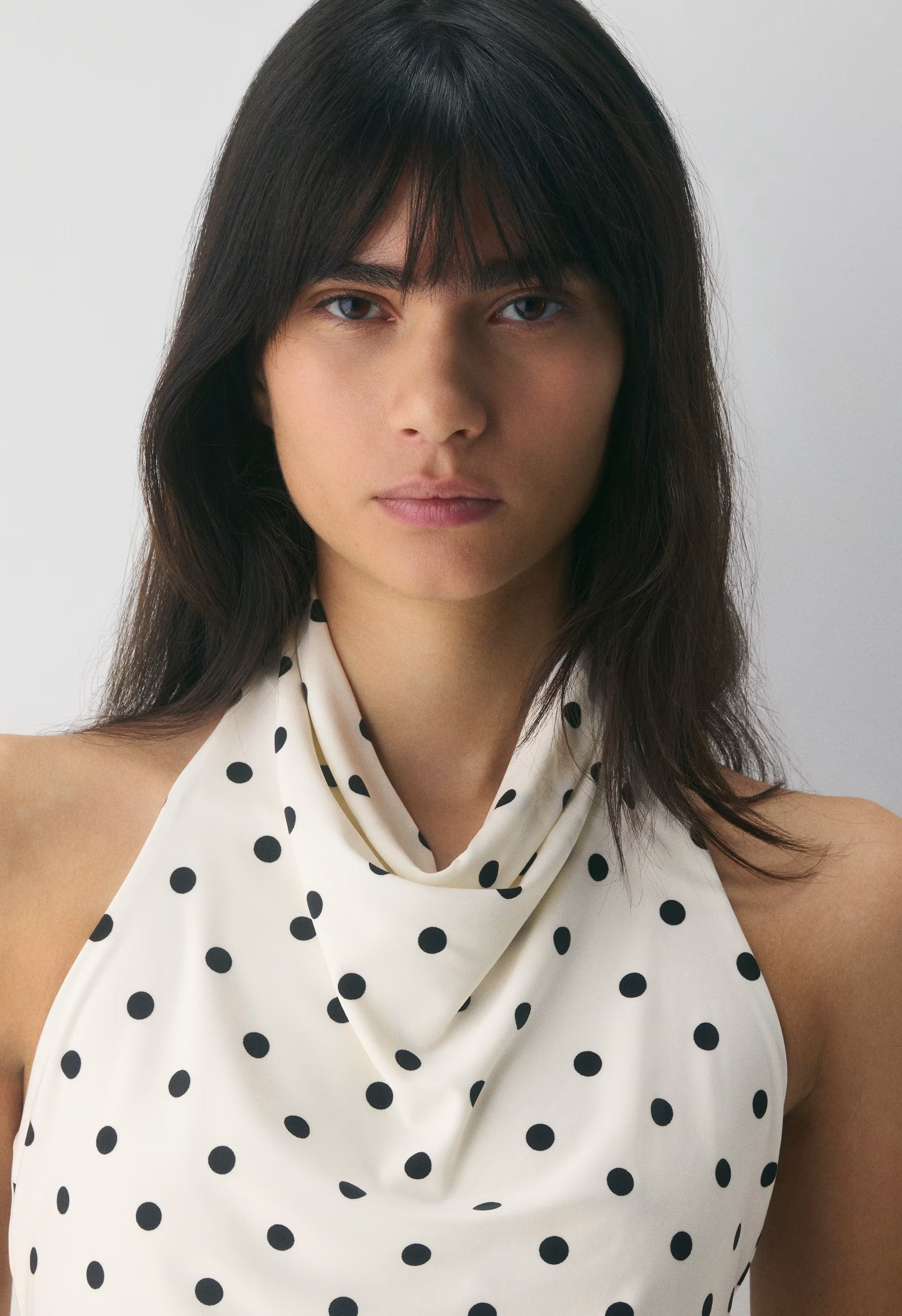 Smooth Matter™ Tower Halter Top - LIGHT BIRCH/BLACK