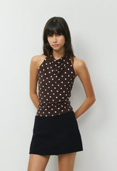 Smooth Matter™ Tower Halter Top - RCH MCH BRN/LT BRCH