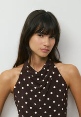 Smooth Matter™ Tower Halter Top - RCH MCH BRN/LT BRCH