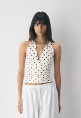 Smooth Matter™ Wylder Halter Top - LIGHT BIRCH/BLACK