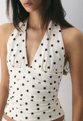 Smooth Matter™ Wylder Halter Top - LIGHT BIRCH/BLACK