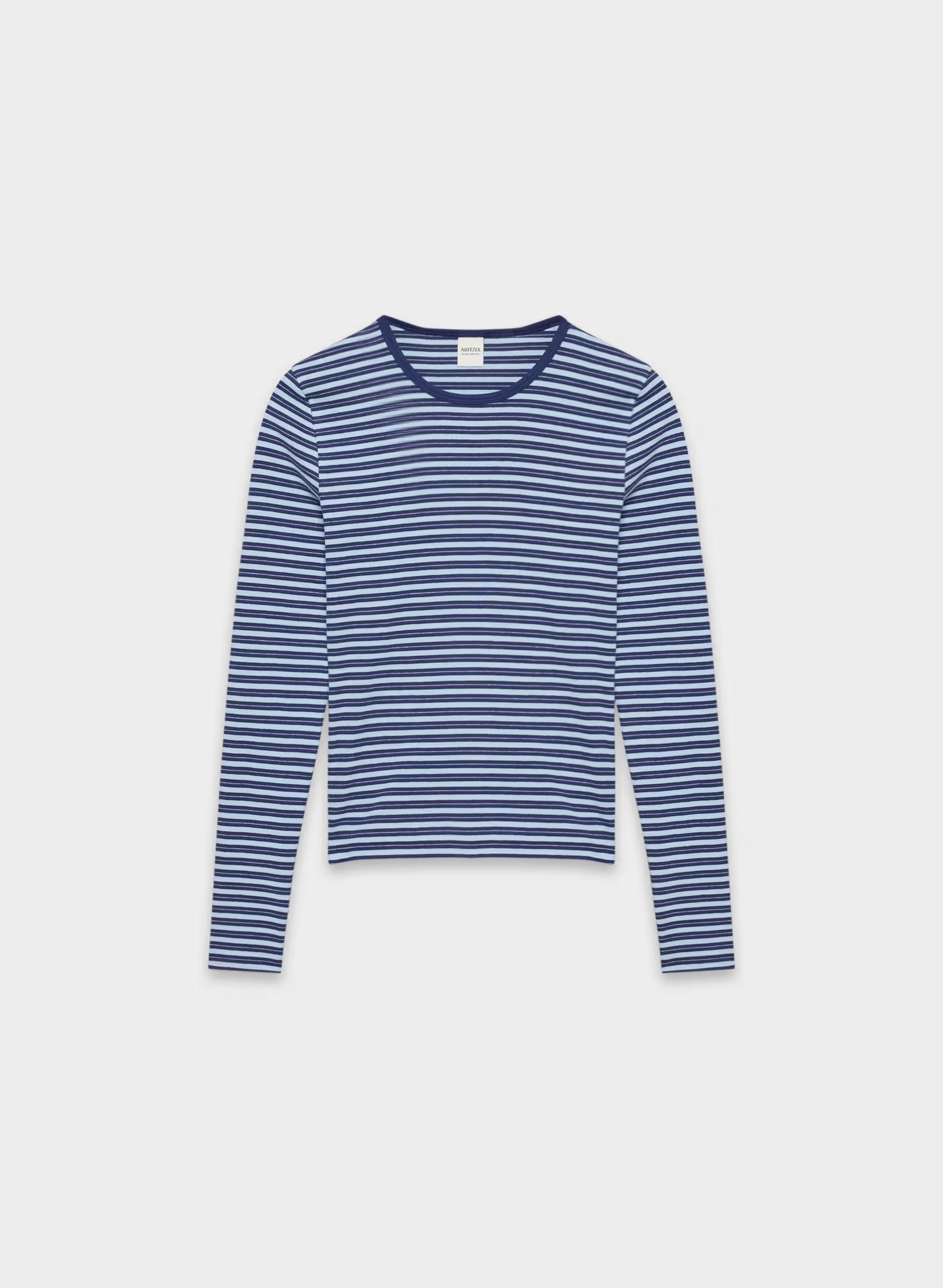 HomeStretch™ Rib Solo Longsleeve - HARBOUR NVY/RPPLE BLU