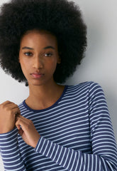 HomeStretch™ Rib Solo Longsleeve - HARBOUR NVY/RPPLE BLU