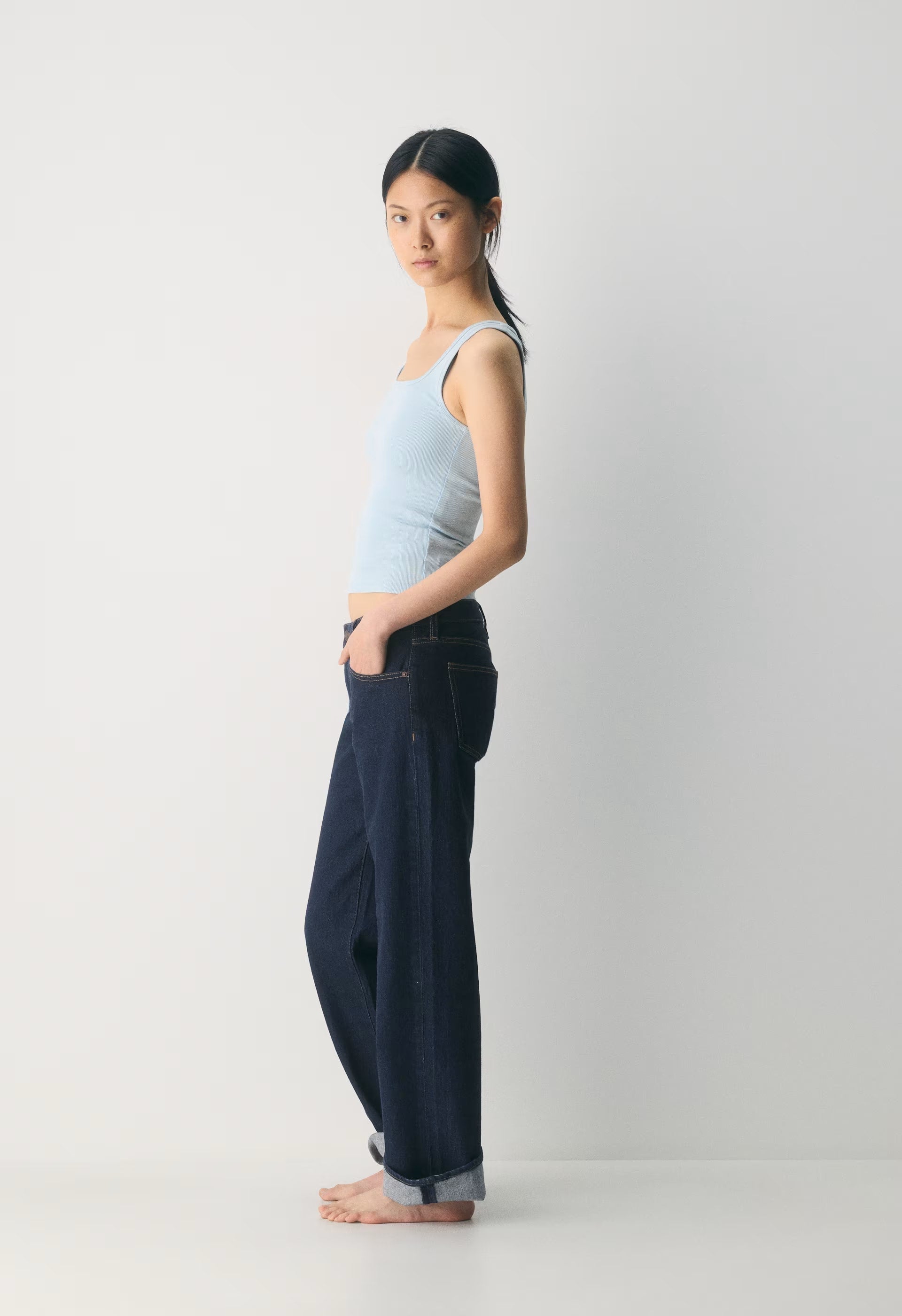 HomeStretch™ Rib Frequency Tank - NO-STRESS BEACH BLUE