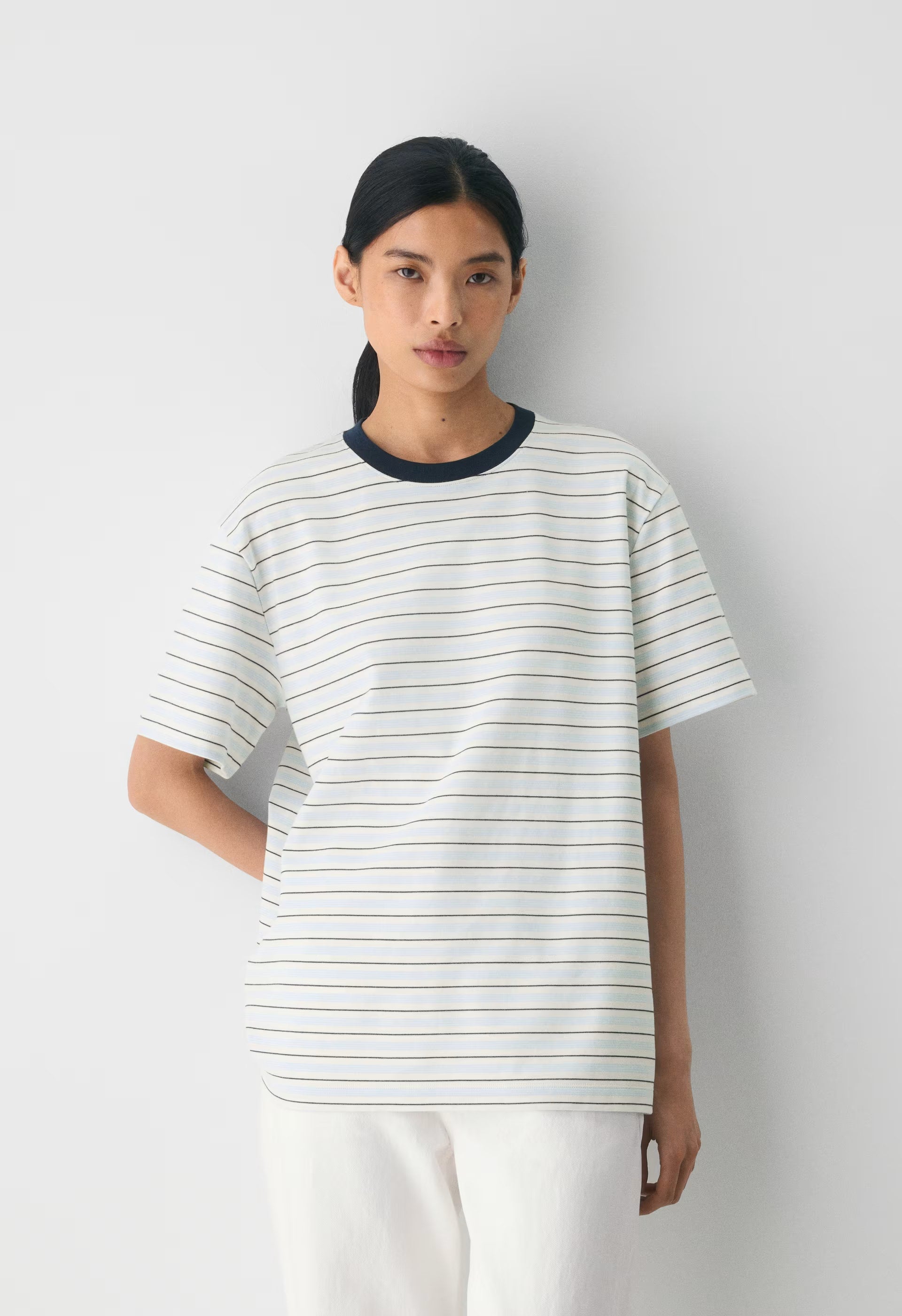 InterLock Cotton Pegasus T-Shirt - LT BIRCH/ ADMIRAL