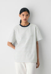 InterLock Cotton Pegasus T-Shirt - LT BIRCH/ ADMIRAL